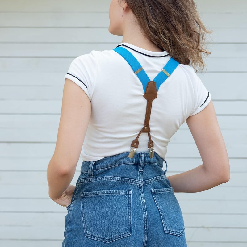 Action Ward Store Women's Suspenders - 1" Width - Y Back 4 Clip Skinny Ladies Suspenders - Image 4
